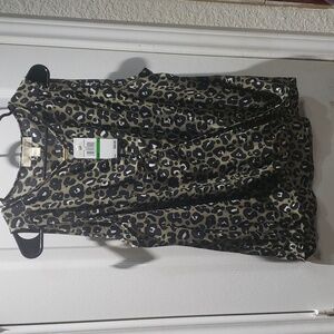 Michael kors animal print blouse